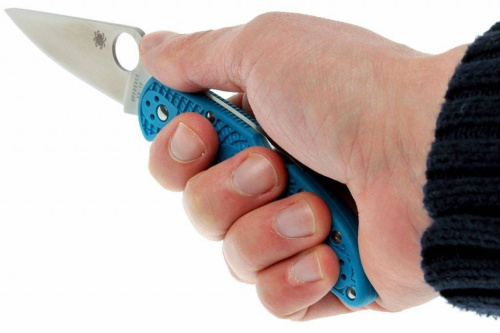Складной нож Spyderco Delica 4 Flat Ground - 11FPBL фото 15