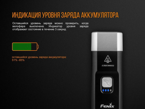 13 Fenix ВелофараBC25R Cree XP-G3 фото 14