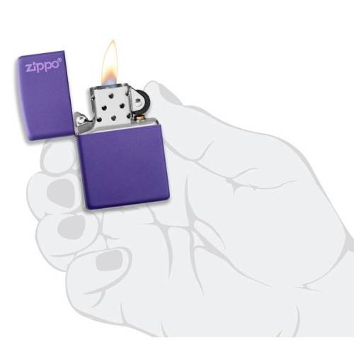 138 ZIPPO ЗажигалкаLogo Classic с покрытием Purple Matte фото 4